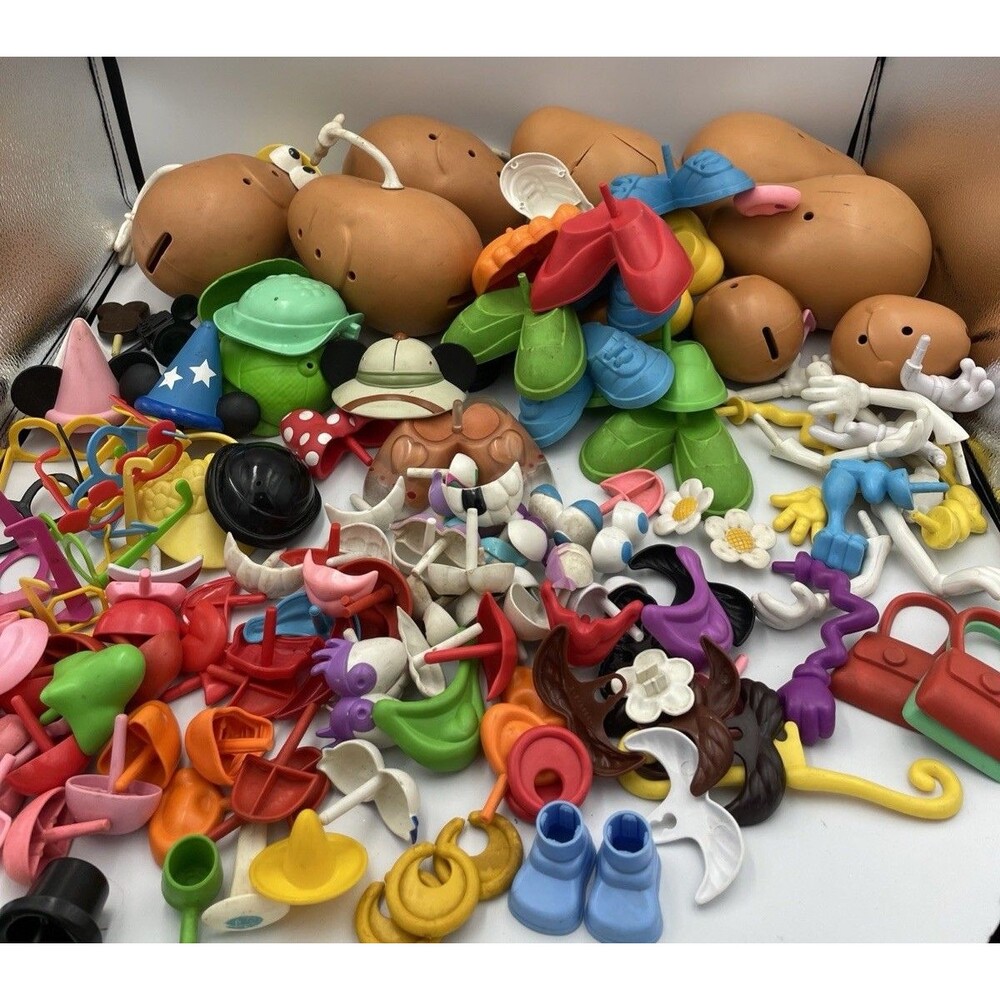 Vintage 1970s Hasbro Mr Potato Head Lot 80’s 90’s Disney Parts Playskool Toy 6#